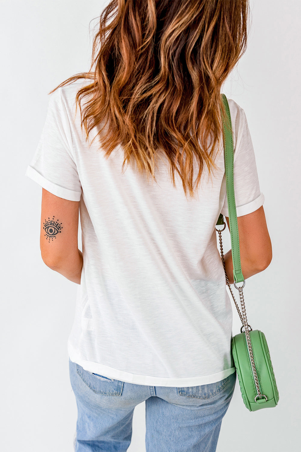 Graphic Round Neck Short Sleeve T-Shirt - Lojy Shop