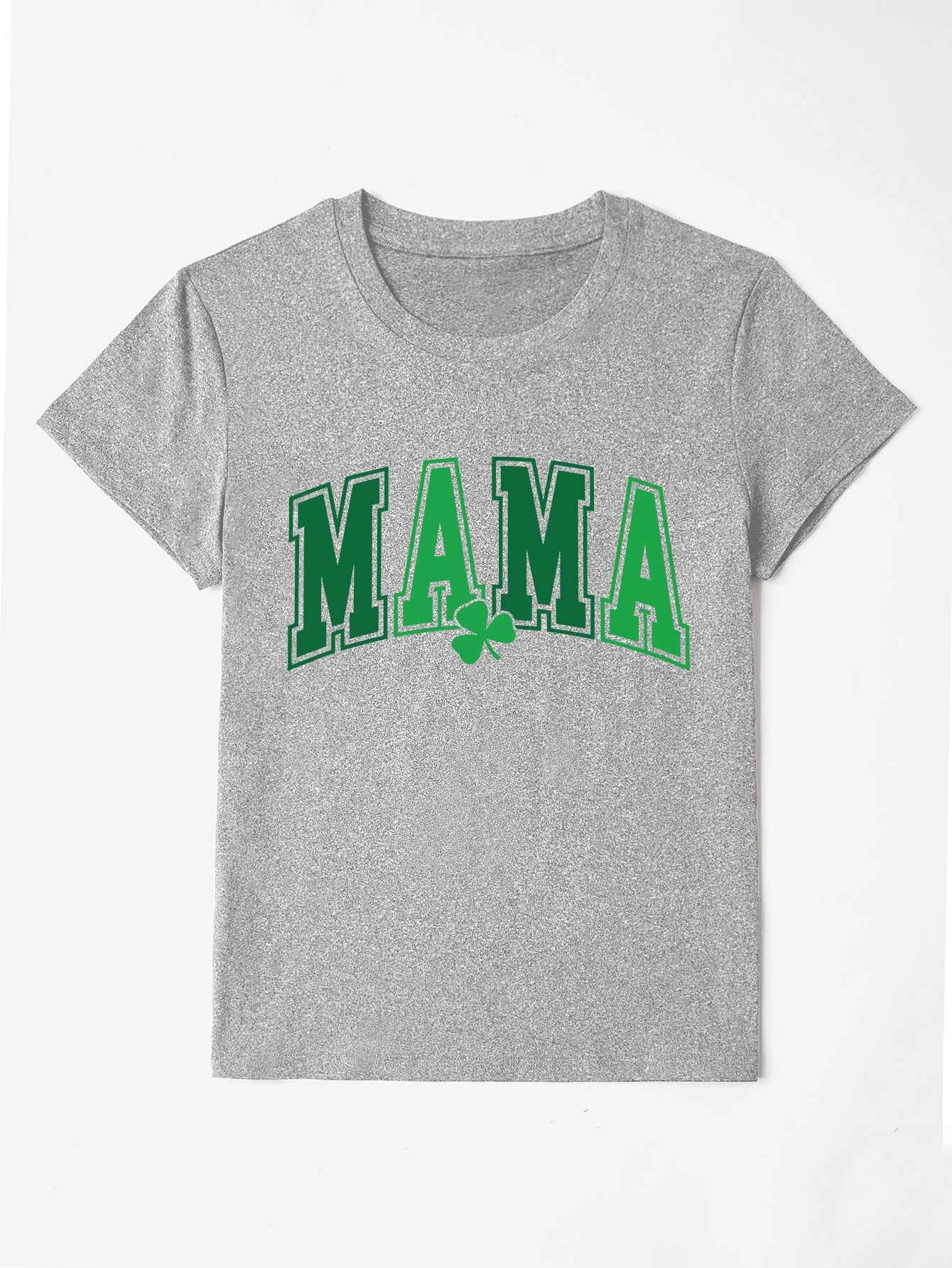 MAMA Round Neck Short Sleeve T-Shirt - Lojy Shop