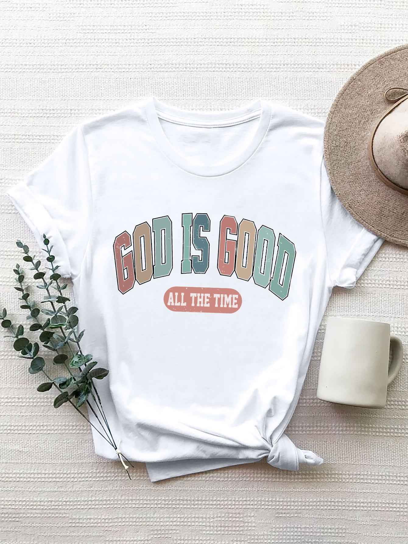 GOD IS GOOD ALL THE TIME Round Neck T-Shirt - Lojy Shop