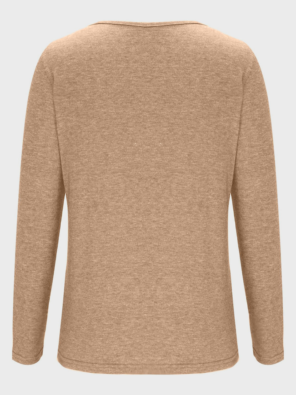 Crisscross V-Neck Long Sleeve T-Shirt - Lojy Shop