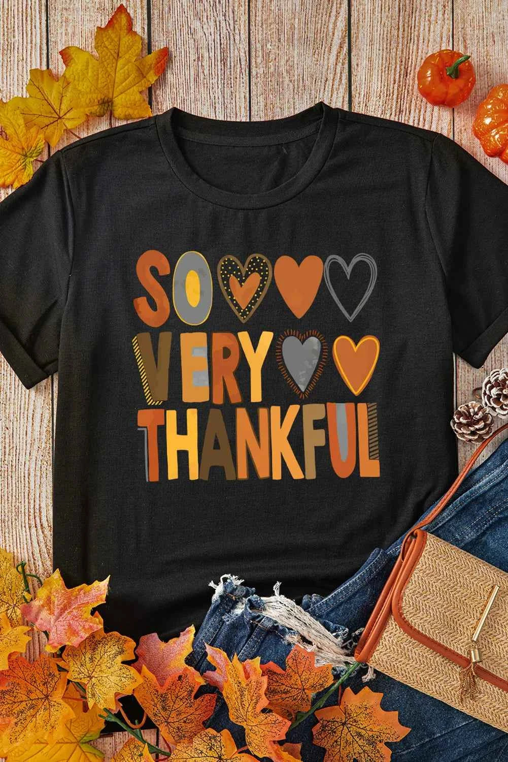 Letter Graphic Round Neck Short Sleeve T-Shirt - Lojy Shop