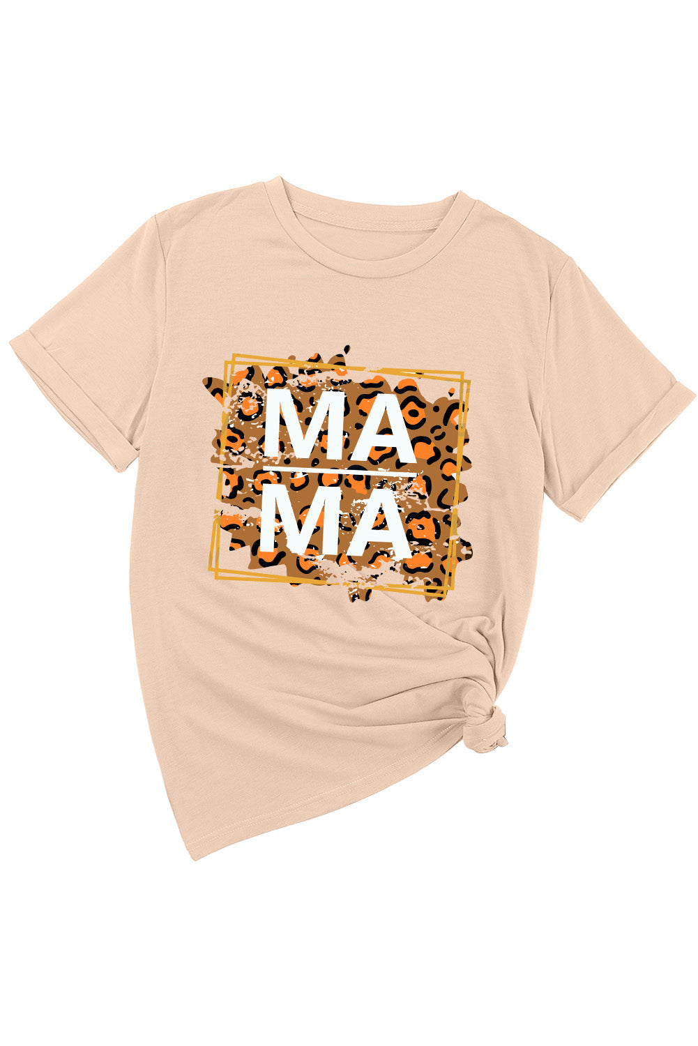 MAMA Round Neck Short Sleeve T-Shirt - Lojy Shop