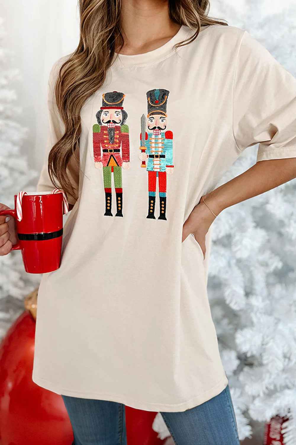 Nutcracker Round Neck Half Sleeve T-Shirt - Lojy Shop