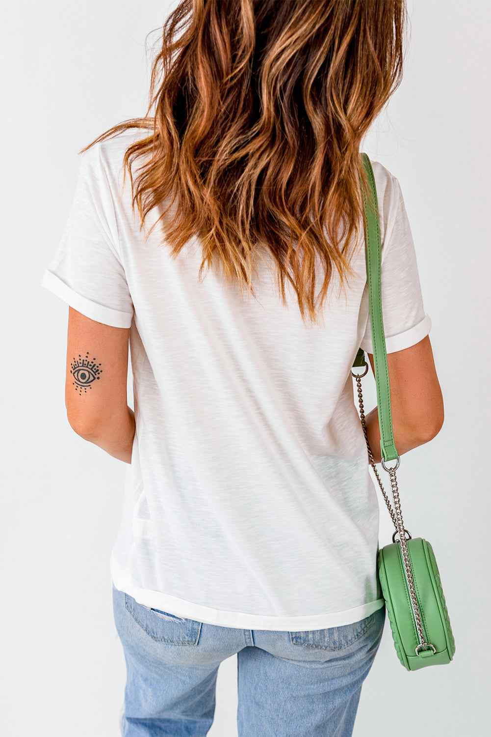 Graphic Round Neck Short Sleeve T-Shirt - Lojy Shop