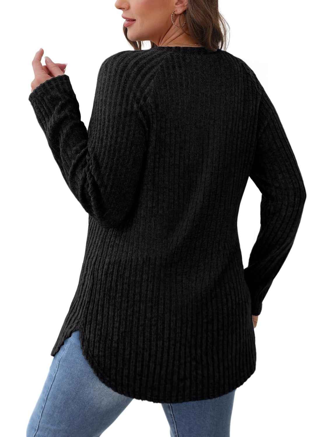 Round Neck Raglan Sleeve T-Shirt - Lojy Shop