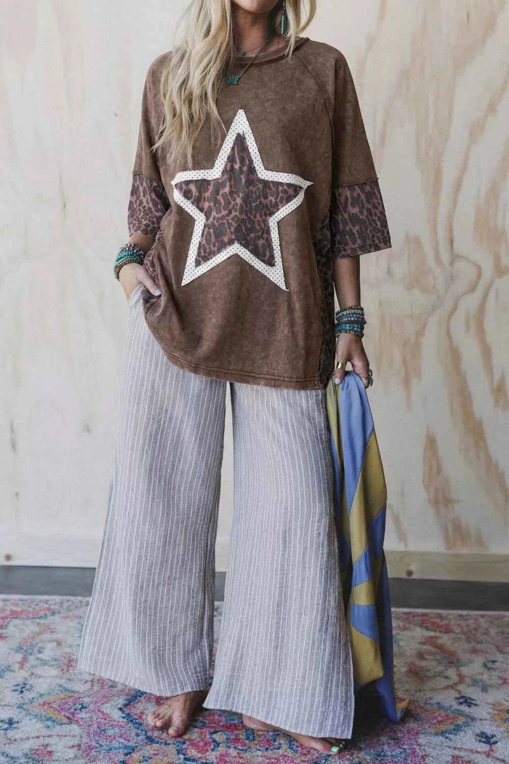 Leopard Star Patch T-Shirt
