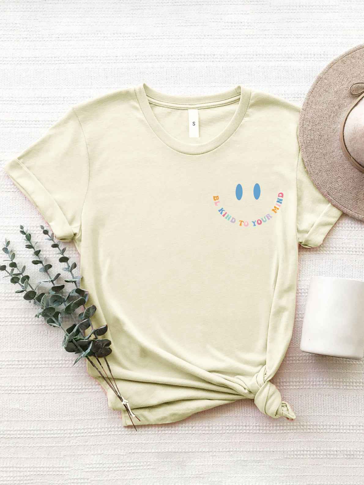 Letter Graphic Round Neck Short Sleeve T-Shirt - Lojy Shop