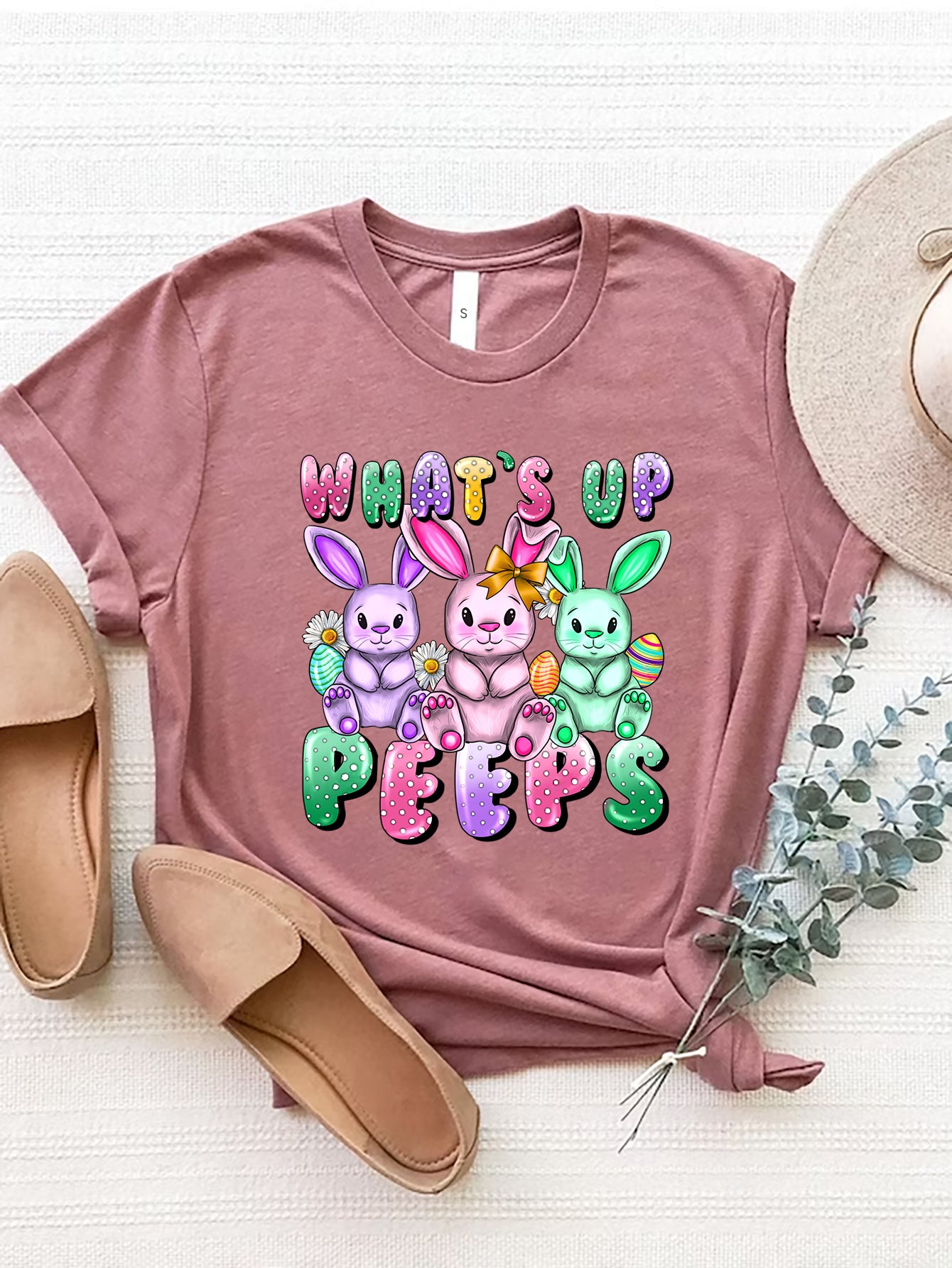 Graphic Round Neck Short Sleeve T-Shirt - Lojy Shop