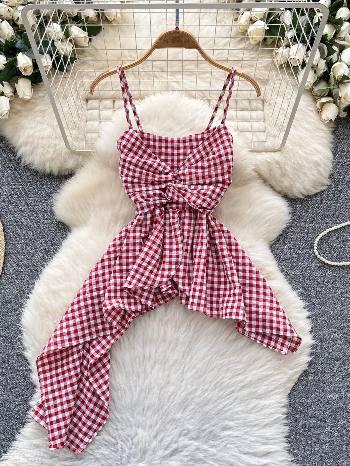 Twisted Font Asymmetrical Cami