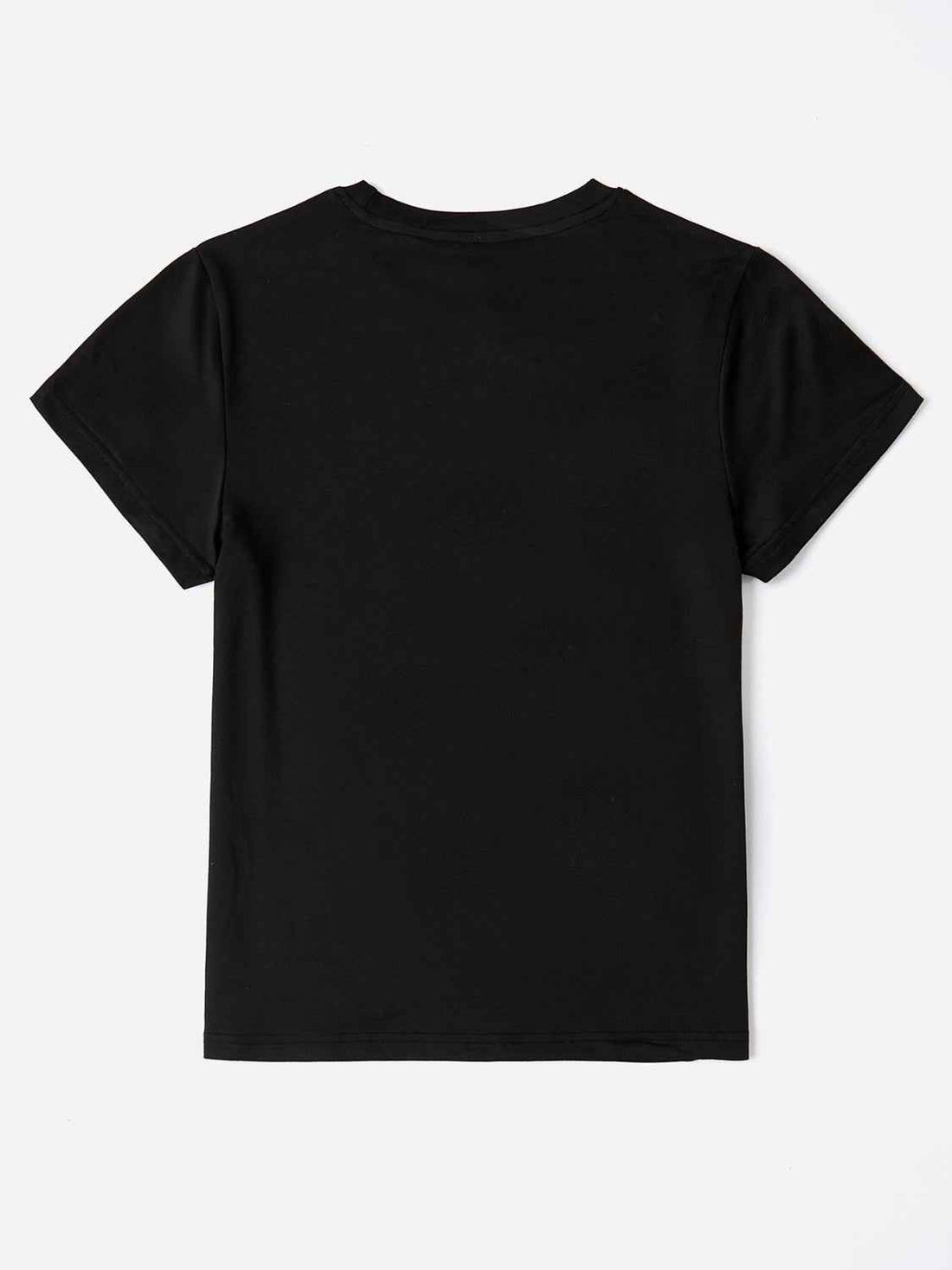 Letter Graphic Round Neck Short Sleeve T-Shirt - Lojy Shop