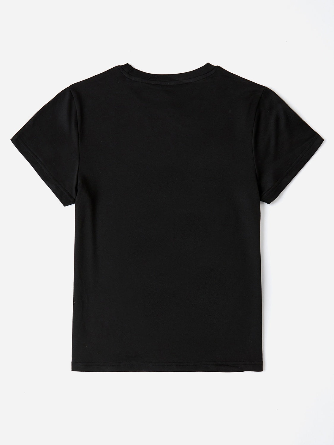 Letter Graphic Round Neck Short Sleeve T-Shirt - Lojy Shop