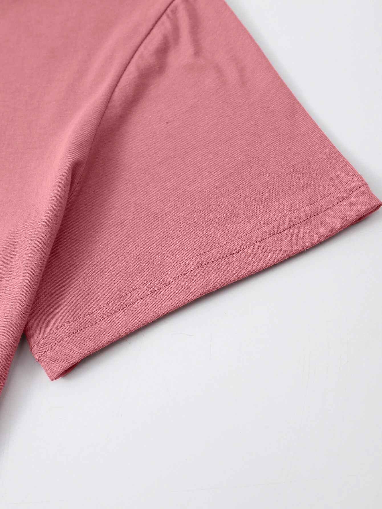 LUCKY Round Neck Short Sleeve T-Shirt - Lojy Shop