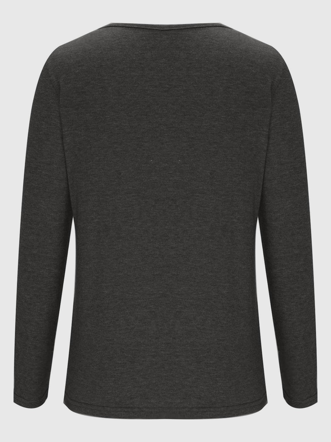 Crisscross V-Neck Long Sleeve T-Shirt - Lojy Shop