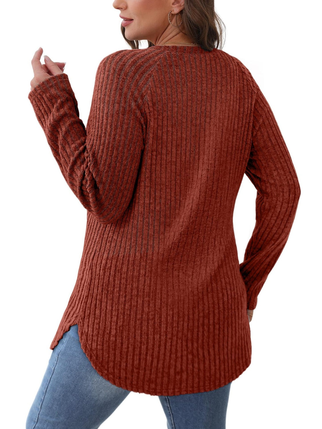 Round Neck Raglan Sleeve T-Shirt - Lojy Shop