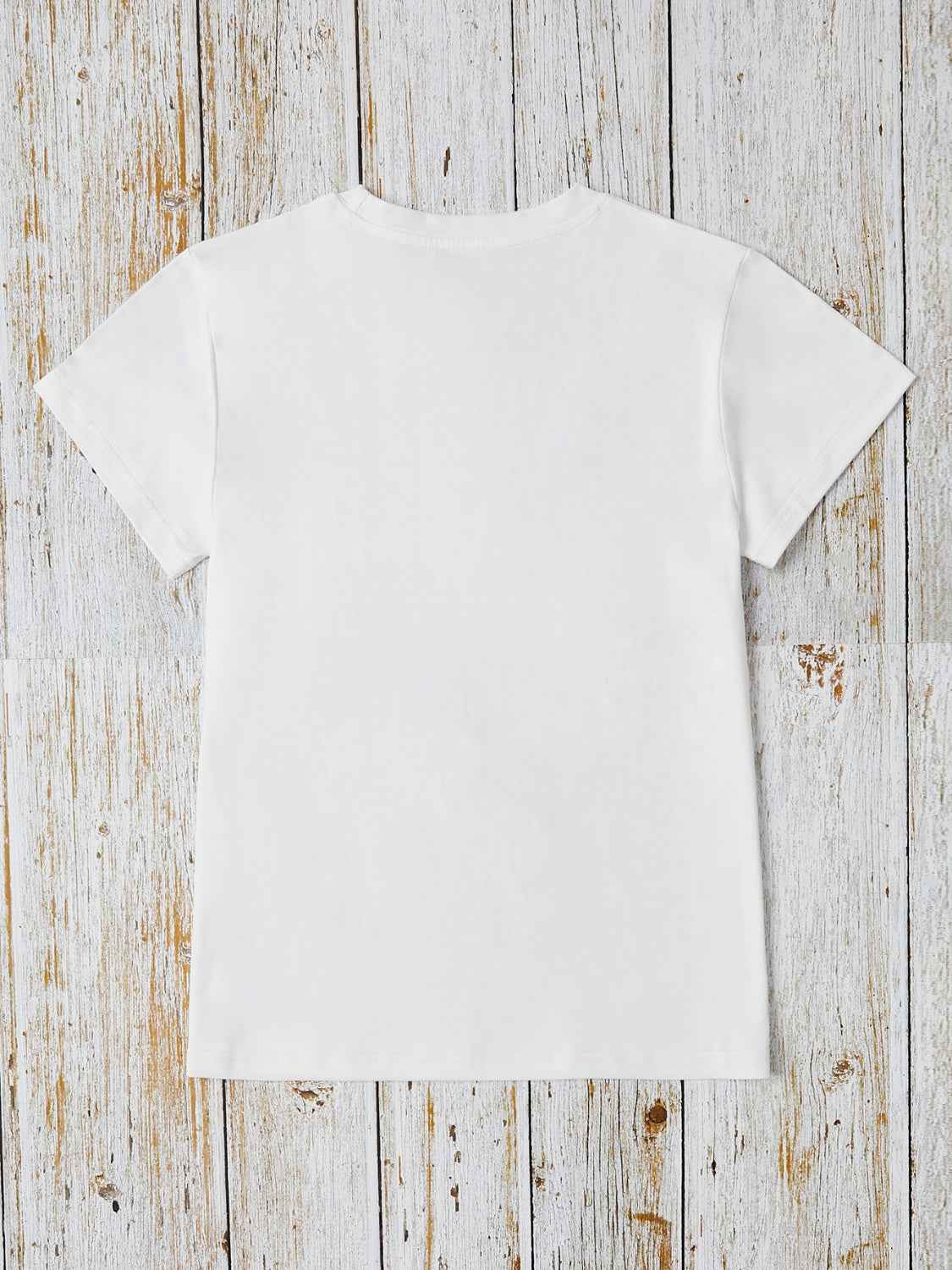 EASTER VIBES Round Neck Short Sleeve T-Shirt - Lojy Shop