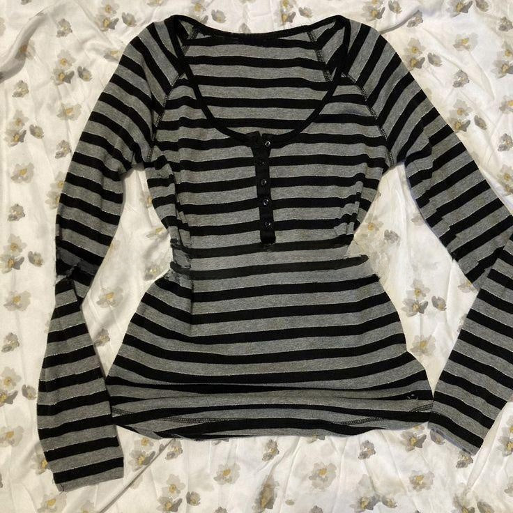 Womens Striped Long Sleeve T-Shirt