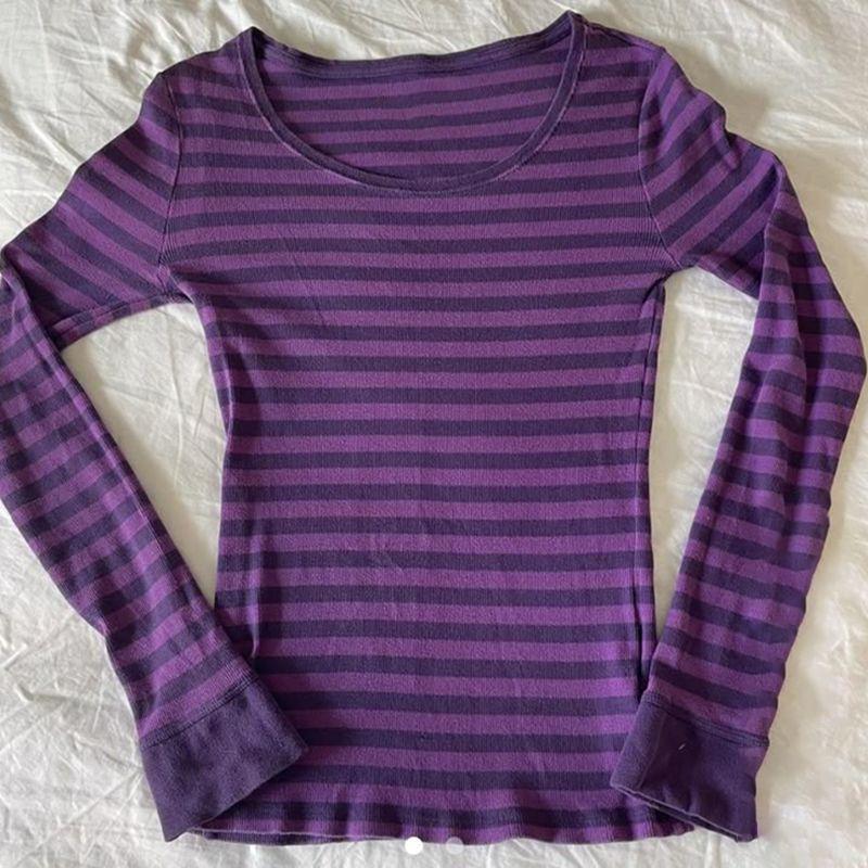 Womens Striped Long Sleeve T-Shirt
