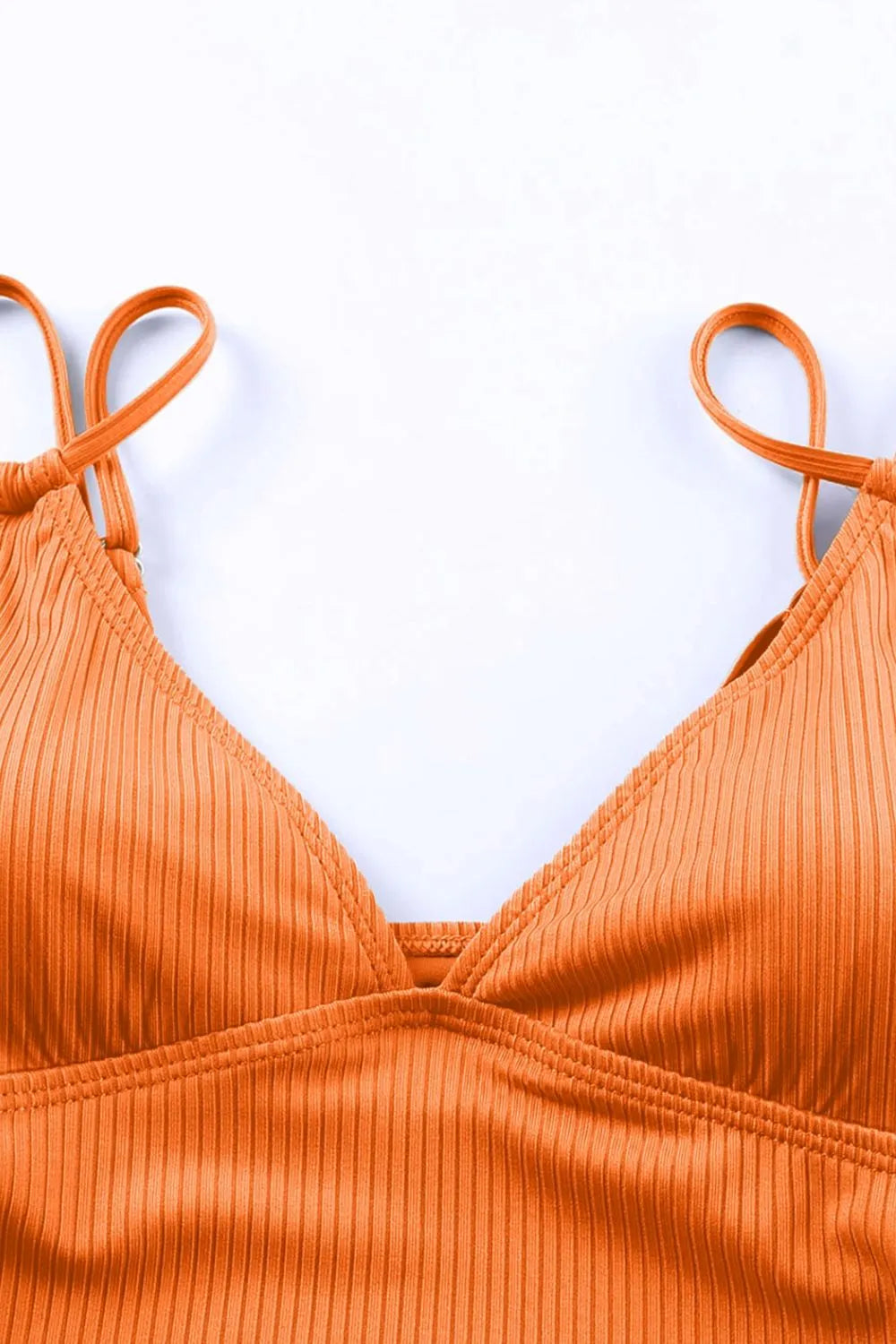 Drawstring Plunge One-Piece Swimwear