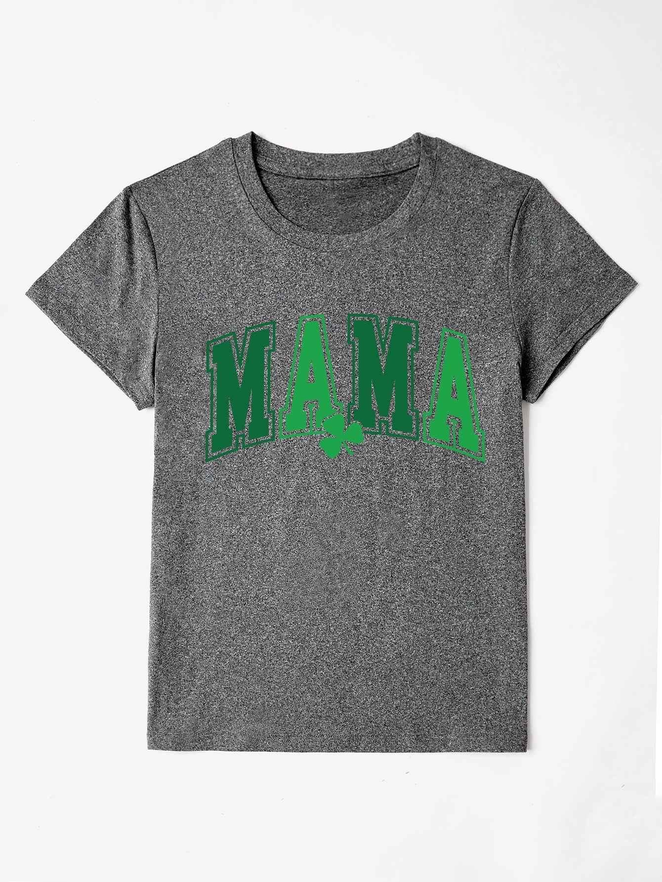 MAMA Round Neck Short Sleeve T-Shirt - Lojy Shop