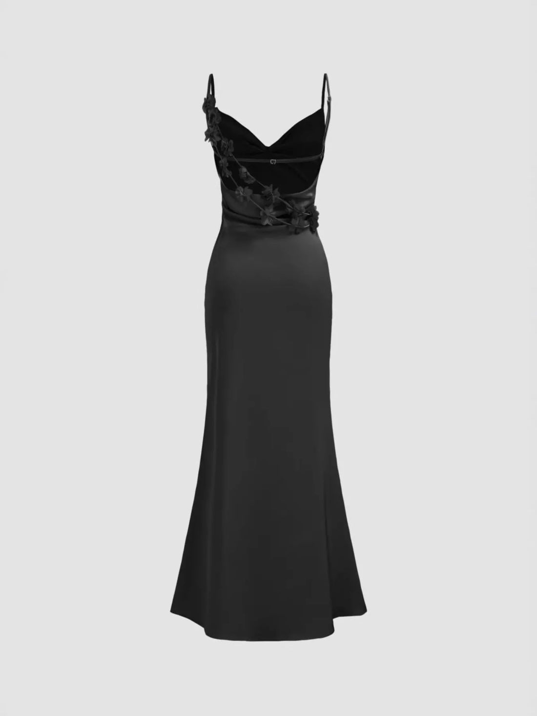 Cowl Neck Satin Maxi Dress