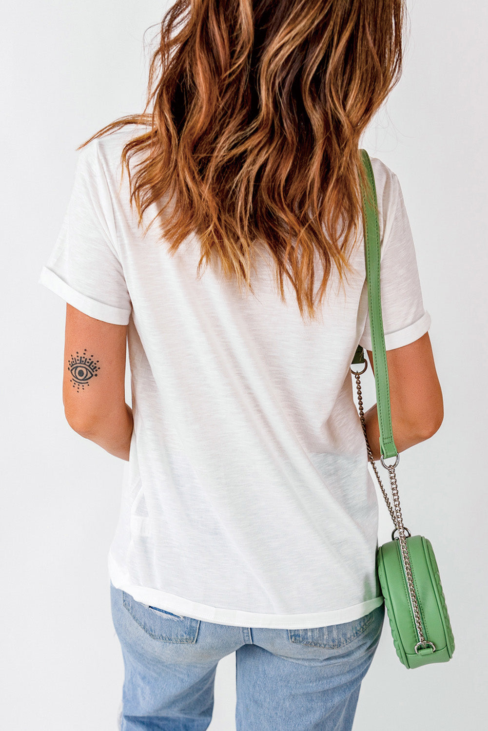 Flower Graphic Round Neck Short Sleeve T-Shirt - Lojy Shop
