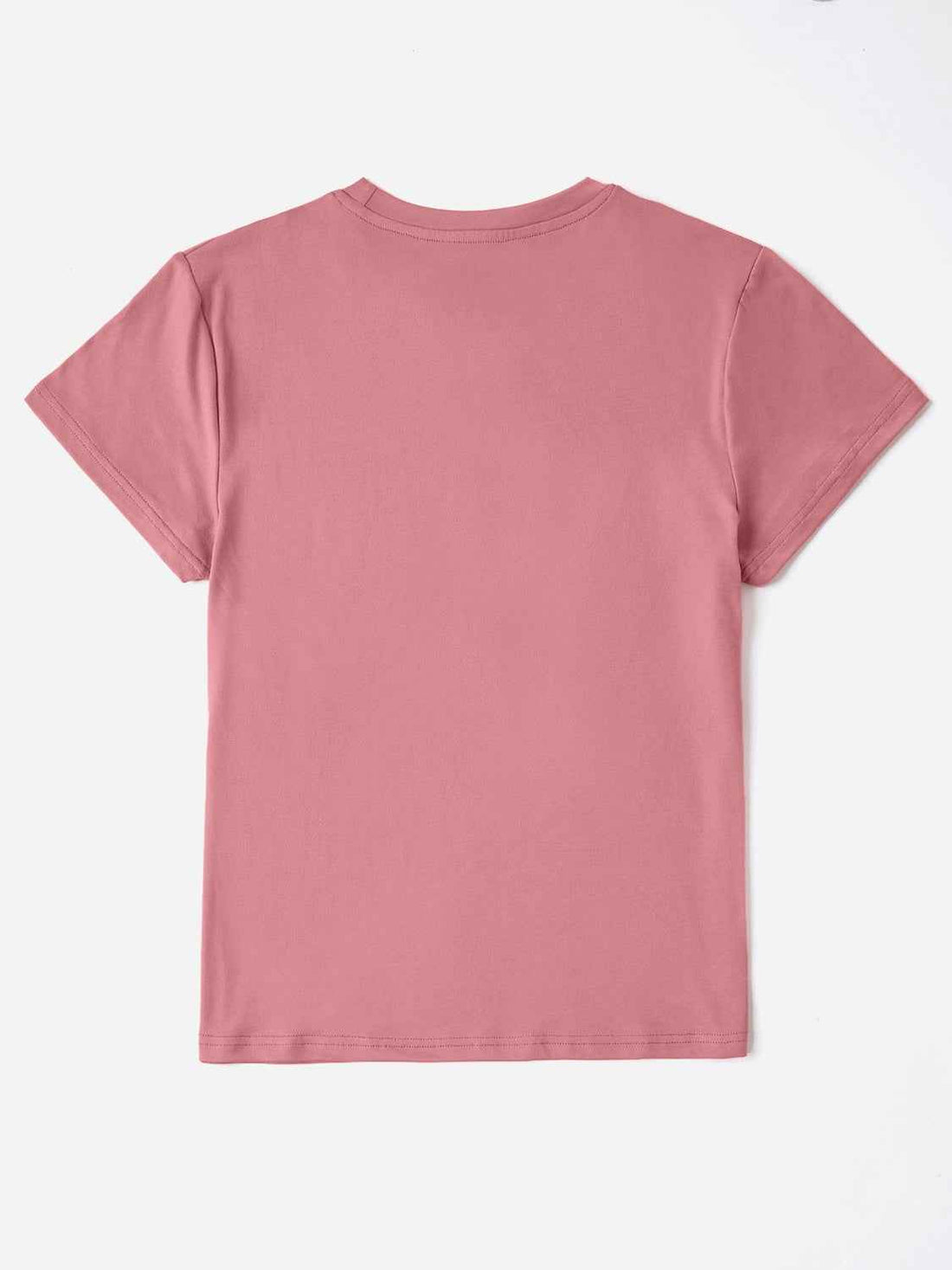 Letter Graphic Round Neck Short Sleeve T-Shirt - Lojy Shop