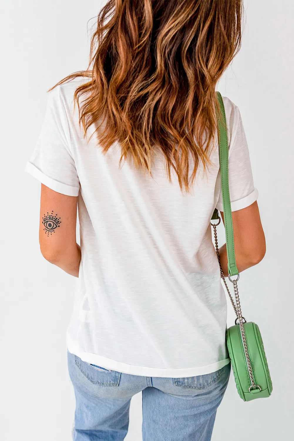 Graphic Round Neck Short Sleeve T-Shirt - Lojy Shop