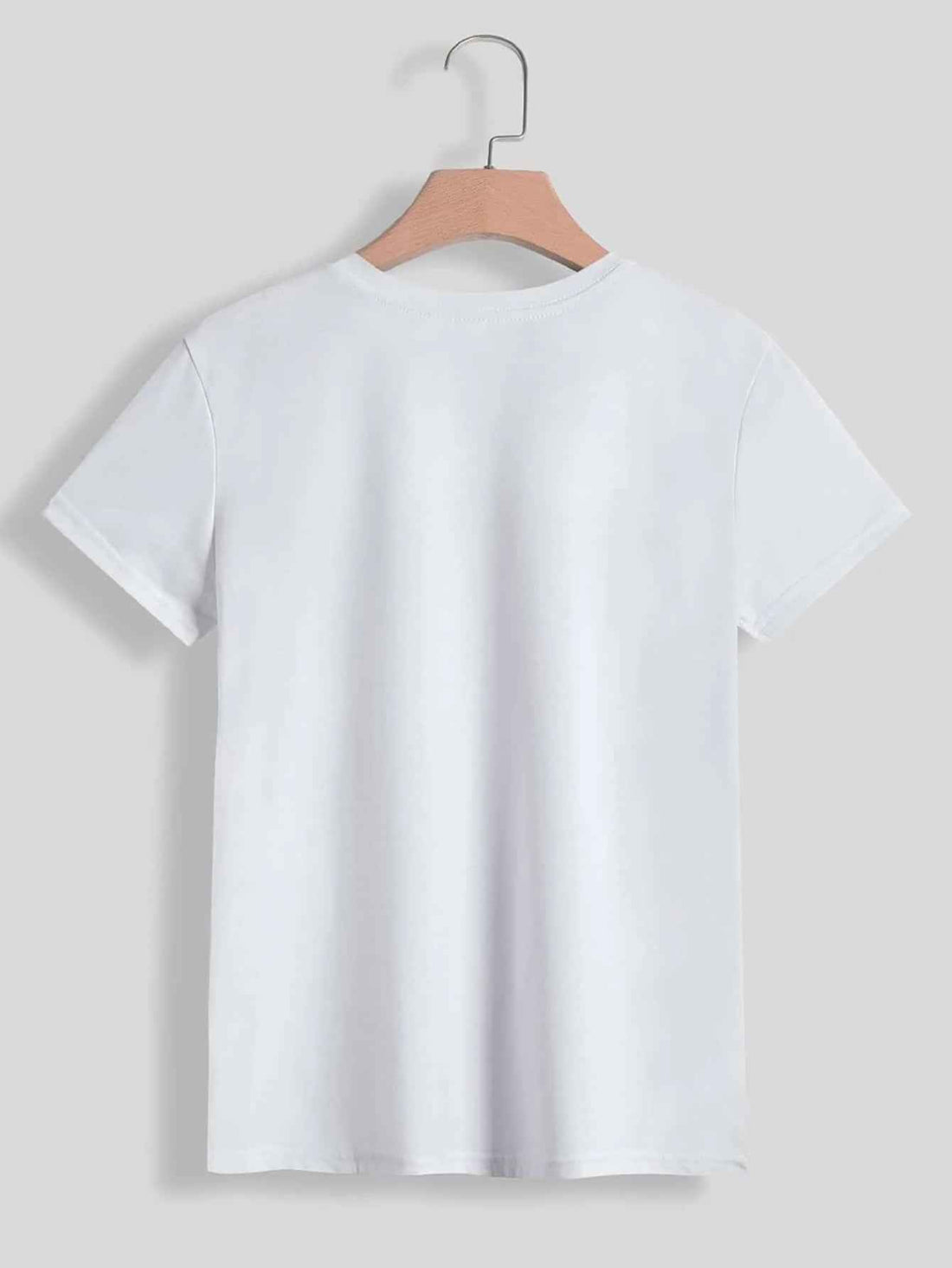 LUCKY Round Neck Short Sleeve T-Shirt - Lojy Shop
