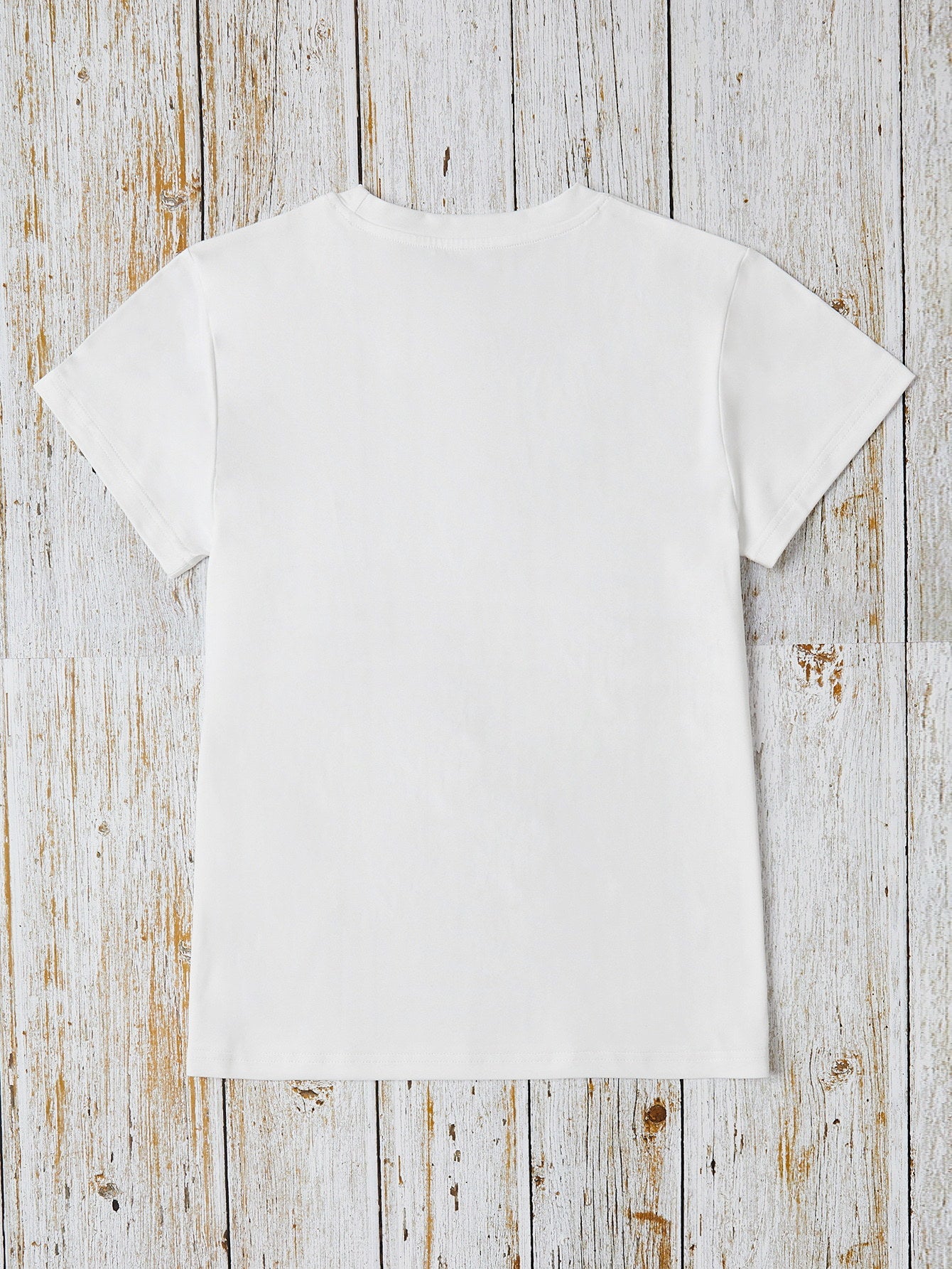 Graphic Round Neck Short Sleeve T-Shirt - Lojy Shop