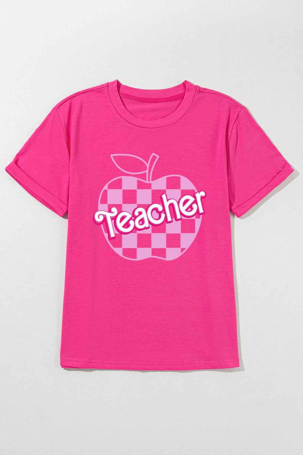 Graphic Round Neck Short Sleeve T-Shirt - Lojy Shop