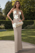 Crochet Flower Halter Neck Knit Dress - Lojy Shop