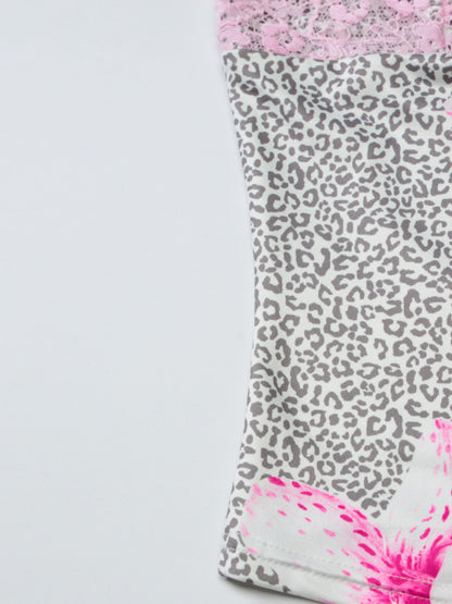 Lace Detail Leopard Cami