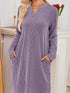 Casual Ribbed Knit Long Sleeve Dress