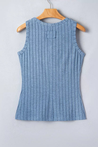 Slim Ribbed Mineral Wash Tank Top