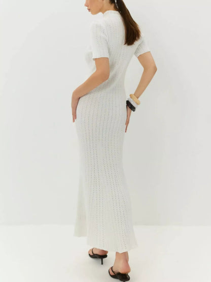 Short Sleeve Knitted Mermaid Dress