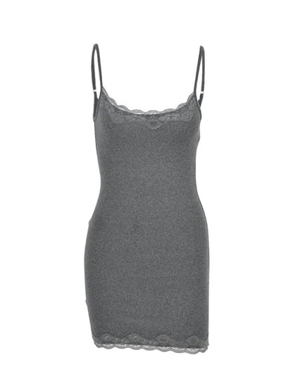 Lace Trim Bodycon Mini Dress
