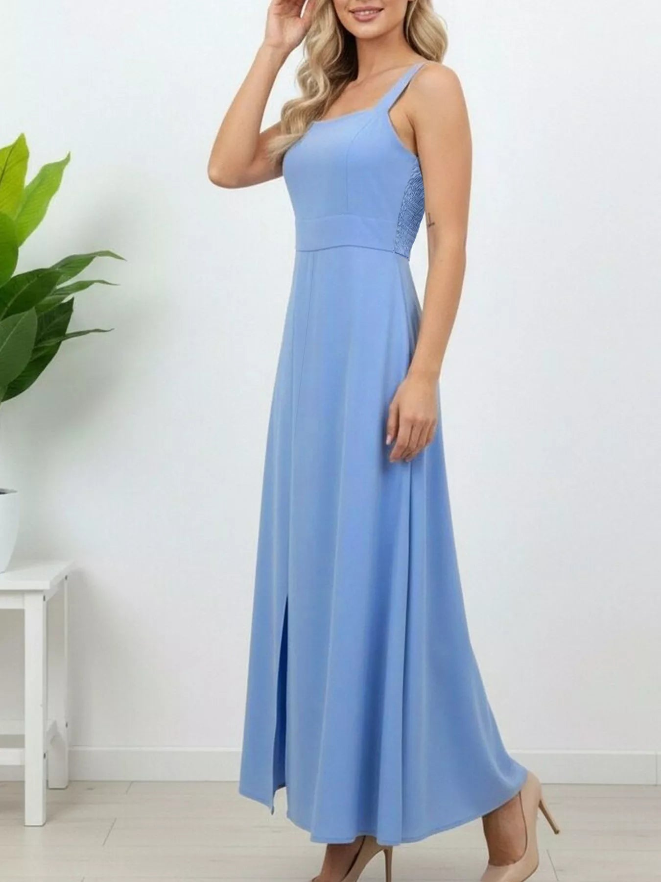 wide strap maxi dress Slit 4col:Coda Easy to dress up A-Line/Princess Sequined Strapless Homecoming Size:XXLarge