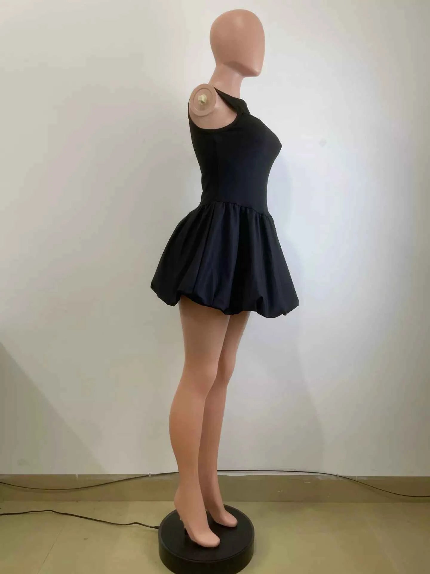 Cut-out Bubble Hem Dress