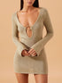 Sheer Knit Mini Cover-Up Dress