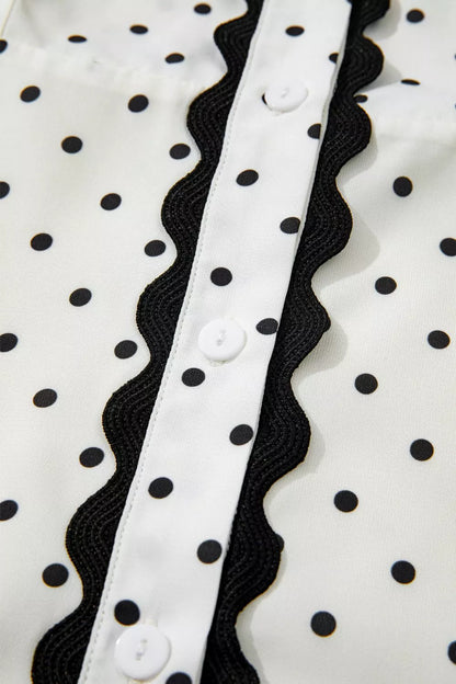 Polka Dot Half Sleeve Midi Dress