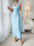 Scoop Neck Bodycon Maxi Dress