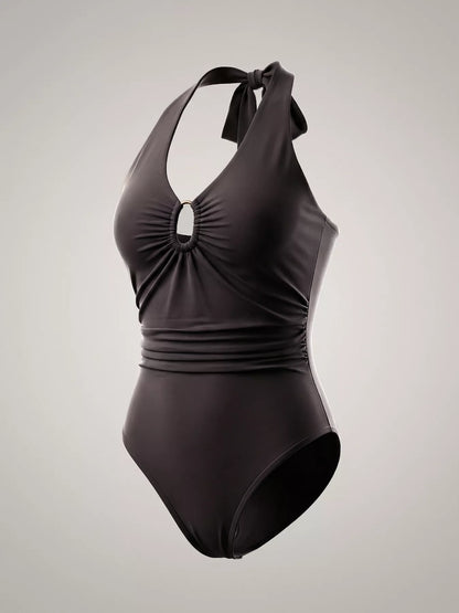 Halter Neck Ruched Bodysuit