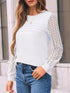 Lace Sleeve Crew Neck T-Shirt