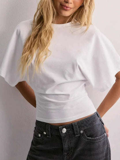 Batwing Sleeve Fitted Waist T-Shirt