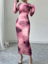 Tie-Dye Bodycon Maxi Dress