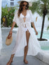 Swiss Dot Sheer Beach Cover Up Maxi Dress