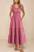 Scoop Neck Wide Strap Midi Dress