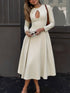 Keyhole Long Sleeve Midi Dress