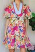 Floral Print Tiered Mini Dress