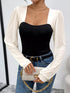 Two-Tone Long Sleeve Bodysuit